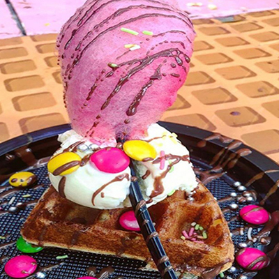 "Cotton Candy Waffle  (Belgian Waffle) - Click here to View more details about this Product